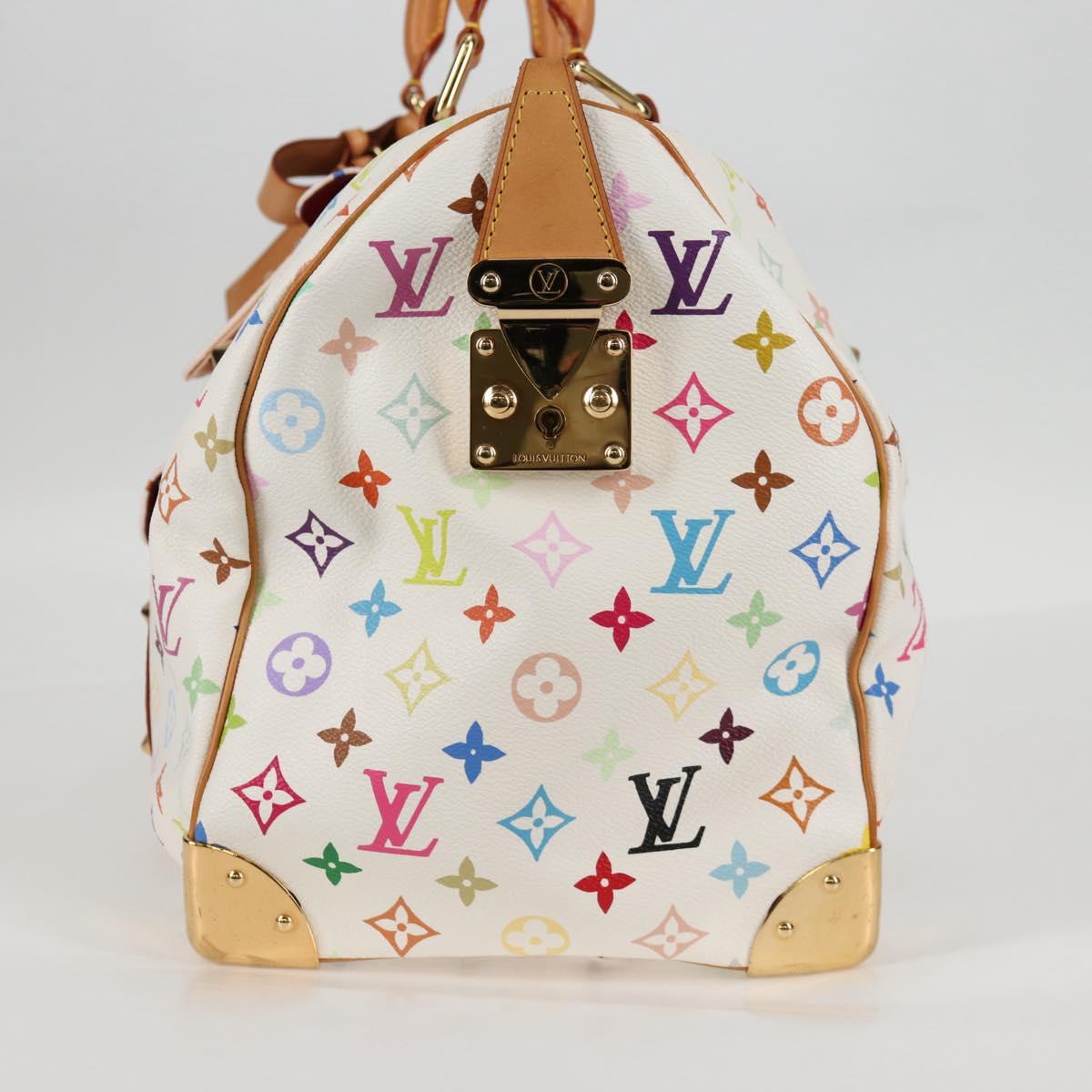 LOUIS VUITTON Monogram Multicolor Keepall 45 Bag White M92641 LV Auth 126488V