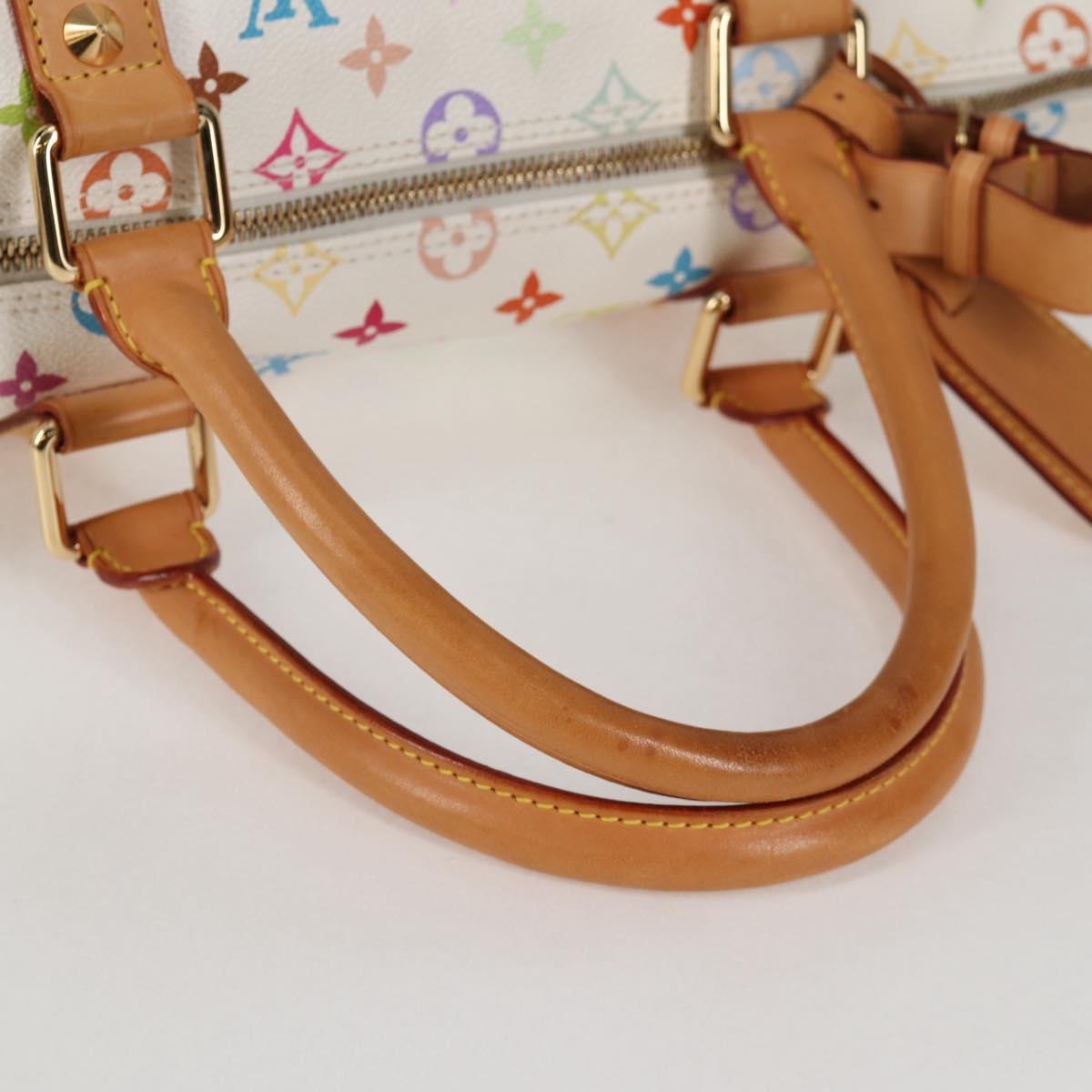 LOUIS VUITTON Monogram Multicolor Keepall 45 Bag White M92641 LV Auth 126488V