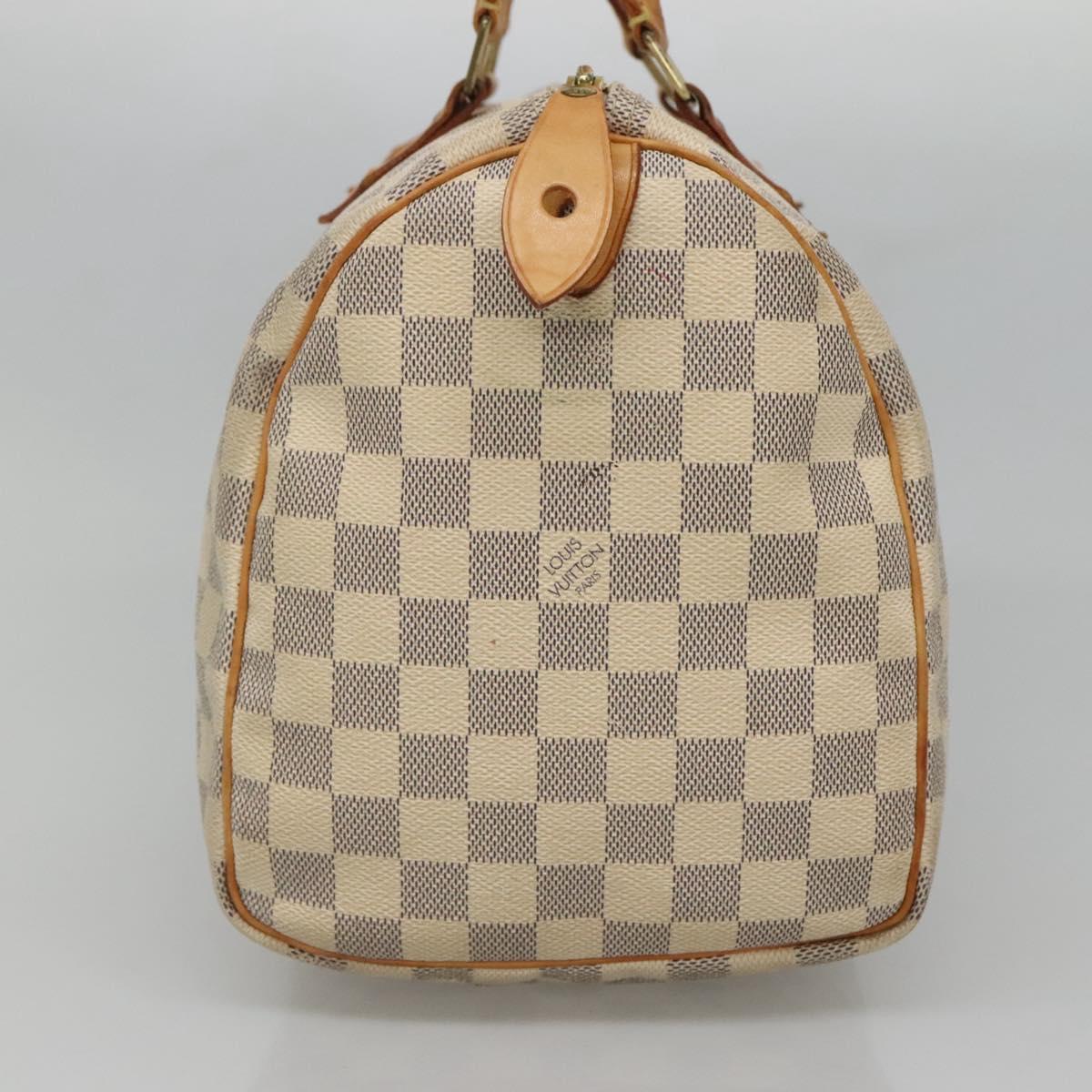 LOUIS VUITTON Damier Azur Speedy 30 Hand Bag N41533 LV Auth 126500