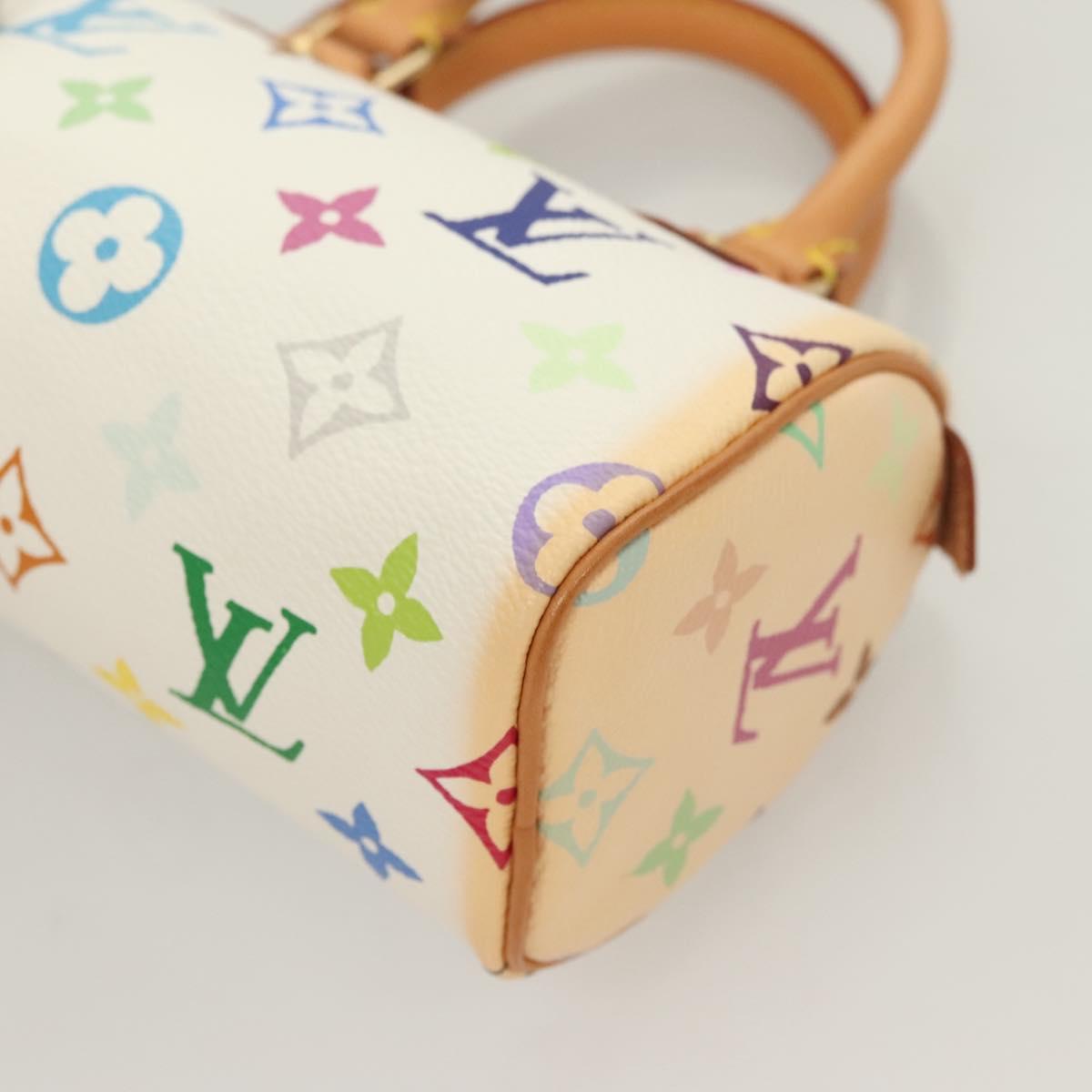 LOUIS VUITTON Monogram Multicolor Mini Speedy Bag White M92645 LV Auth 126502V