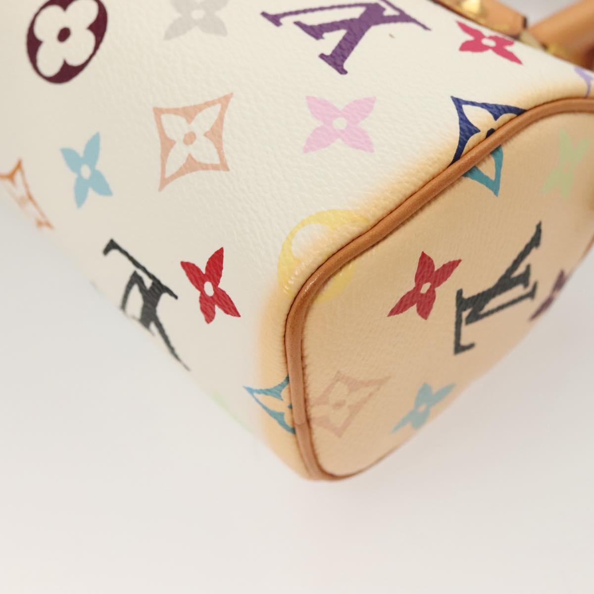 LOUIS VUITTON Monogram Multicolor Mini Speedy Bag White M92645 LV Auth 126502V