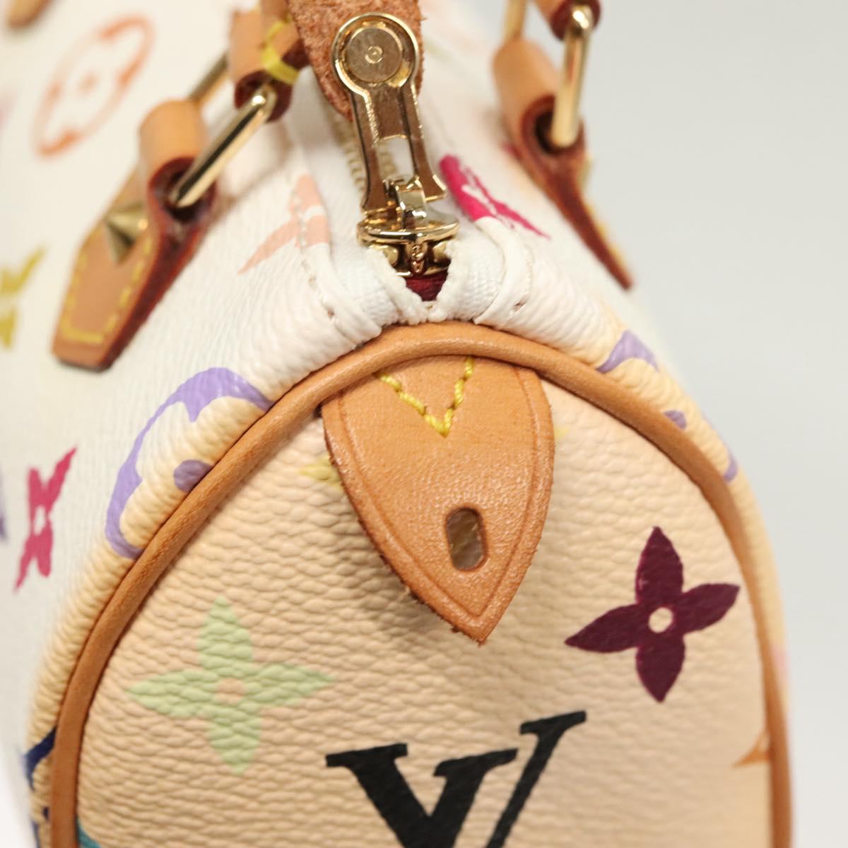 LOUIS VUITTON Monogram Multicolor Mini Speedy Bag White M92645 LV Auth 126502V