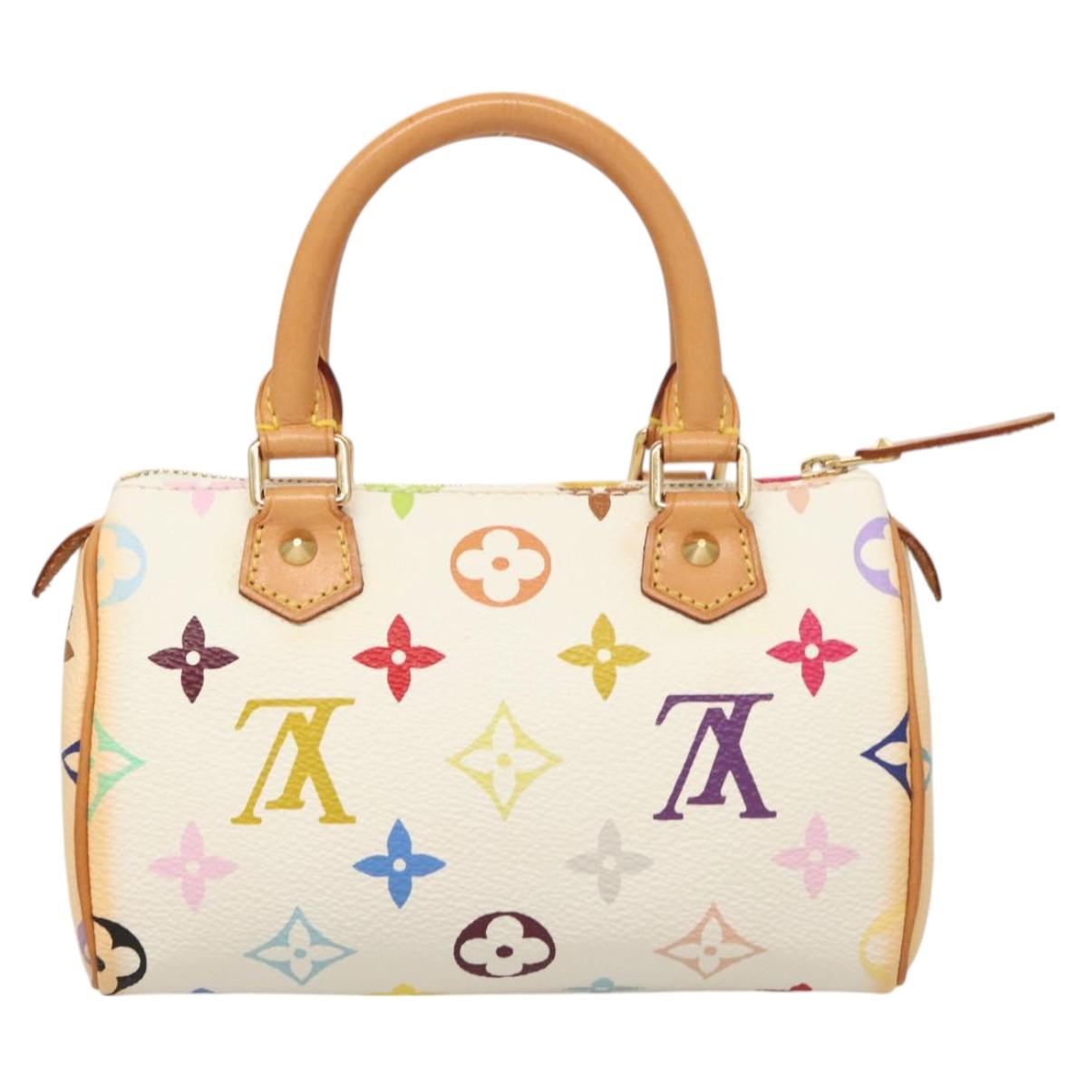 LOUIS VUITTON Monogram Multicolor Mini Speedy Bag White M92645 LV Auth 126502V