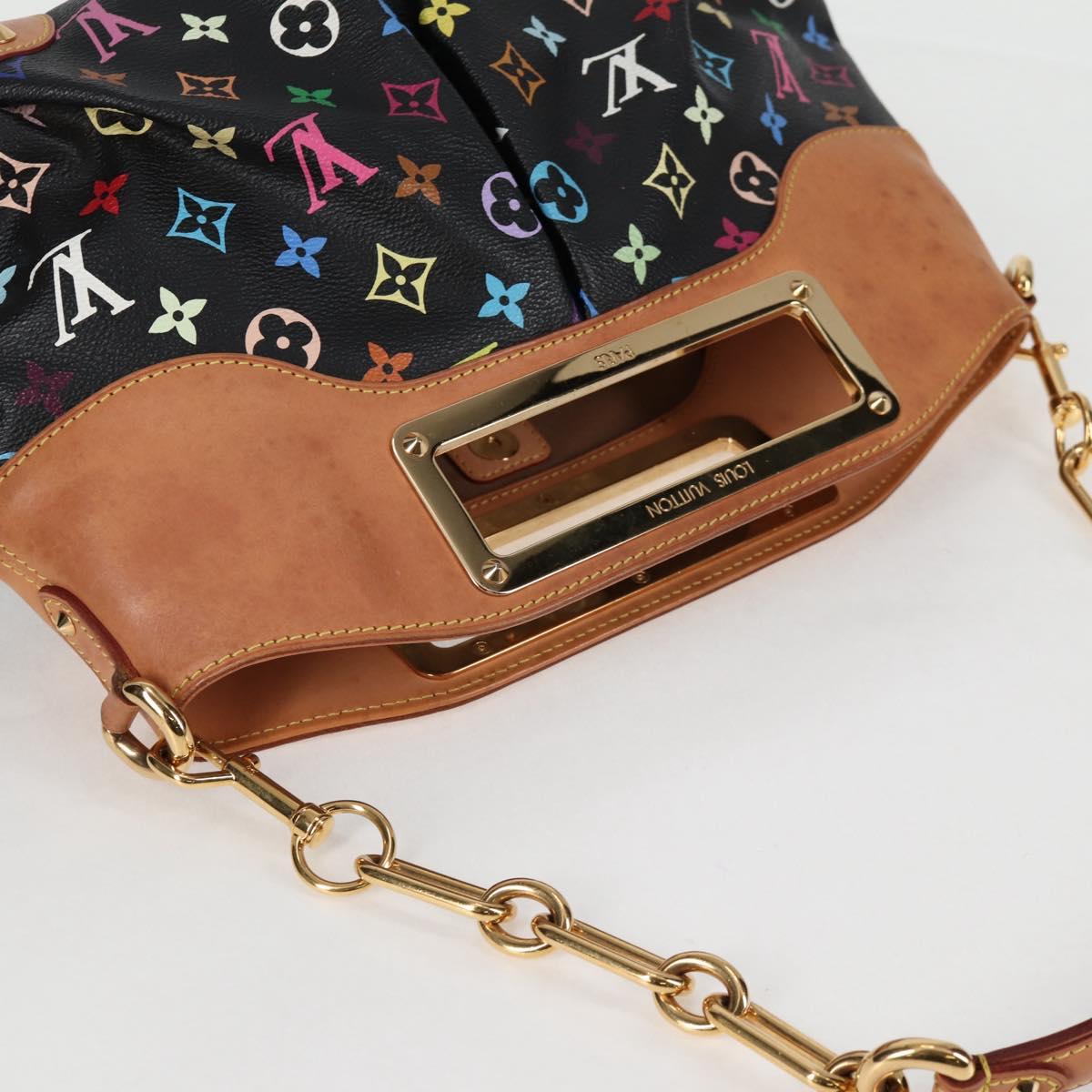 LOUIS VUITTON Monogram Multicolor Judy MM Bag 2Way Black M40256 LV Auth 126505V