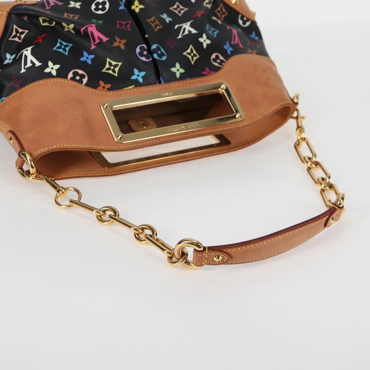 LOUIS VUITTON Monogram Multicolor Judy MM Bag 2Way Black M40256 LV Auth 126505V