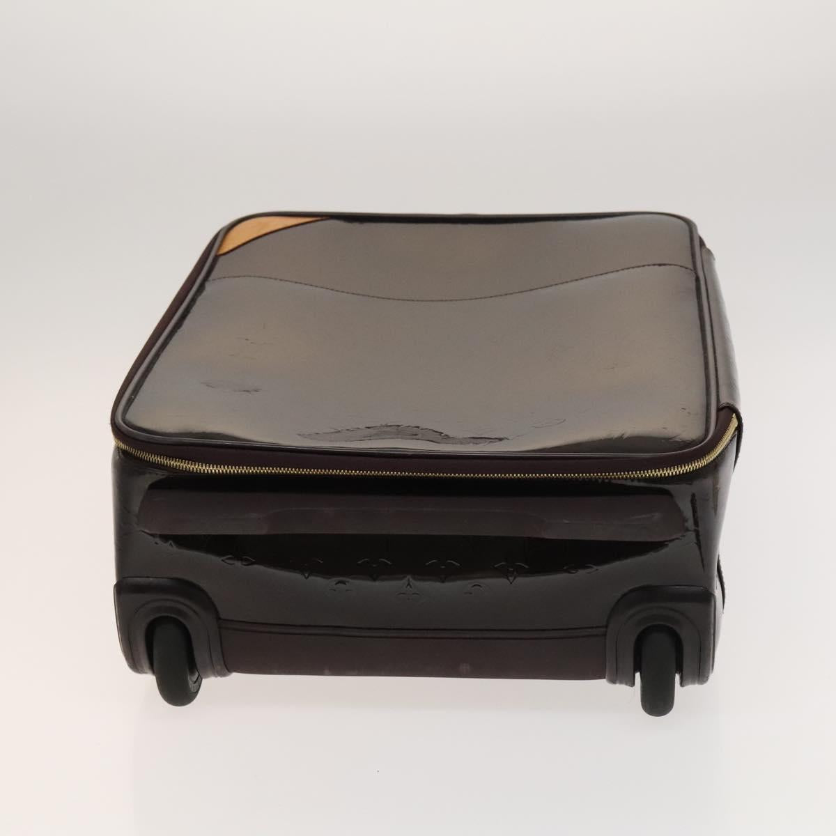 LOUIS VUITTON Monogram Vernis Pegas 45 Suitcase Amarante M91277 LV Auth 126511