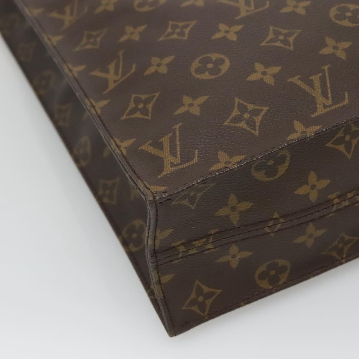 LOUIS VUITTON Monogram Sac Plat Hand Bag M51140 LV Auth 126531