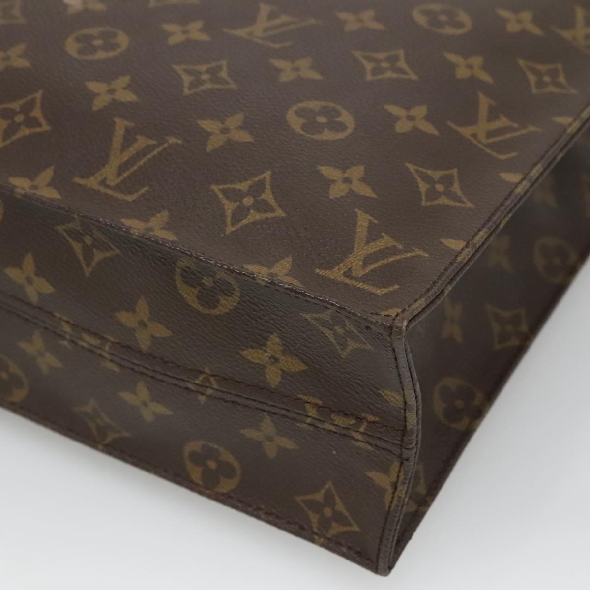 LOUIS VUITTON Monogram Sac Plat Hand Bag M51140 LV Auth 126531