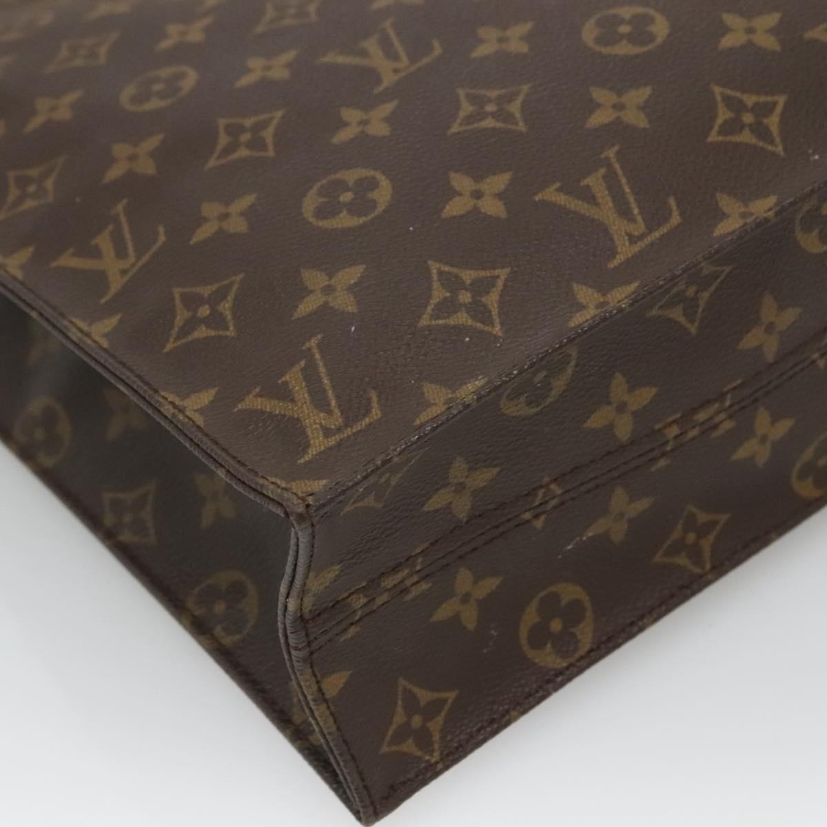 LOUIS VUITTON Monogram Sac Plat Hand Bag M51140 LV Auth 126531