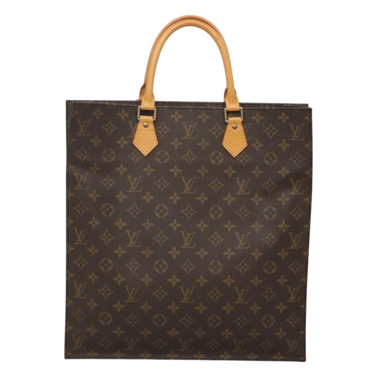 LOUIS VUITTON Monogram Sac Plat Hand Bag M51140 LV Auth 126531