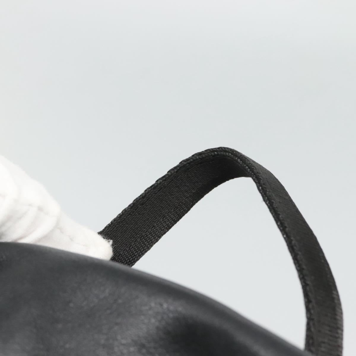 Salvatore Ferragamo Backpack Nylon Black Gold Auth 126564