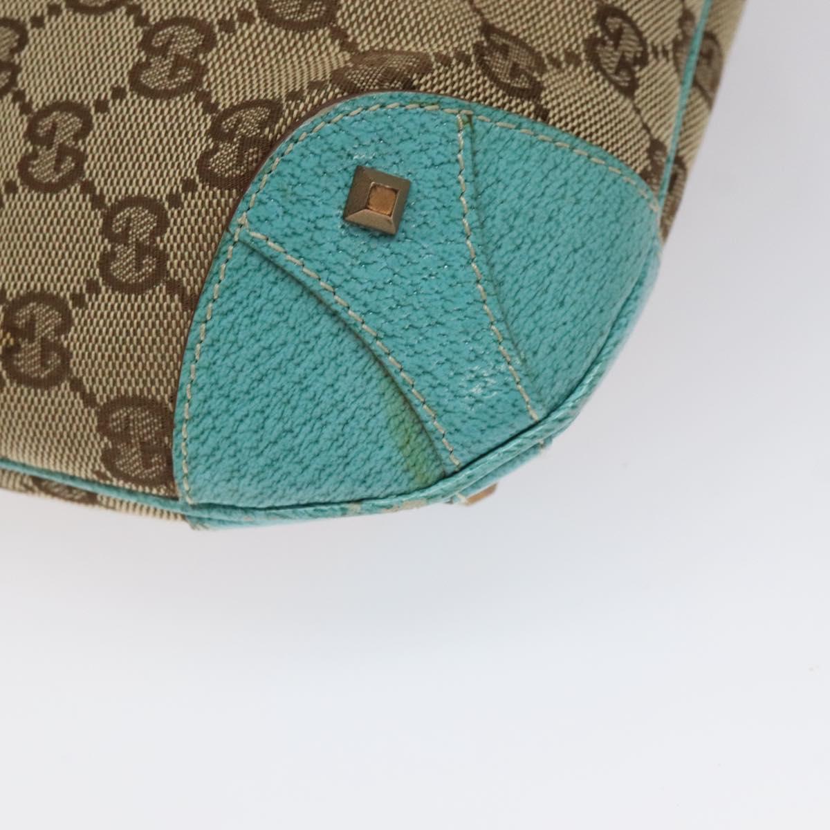 GUCCI Jackie GG Canvas Shoulder Bag Beige 120888 Auth 126565