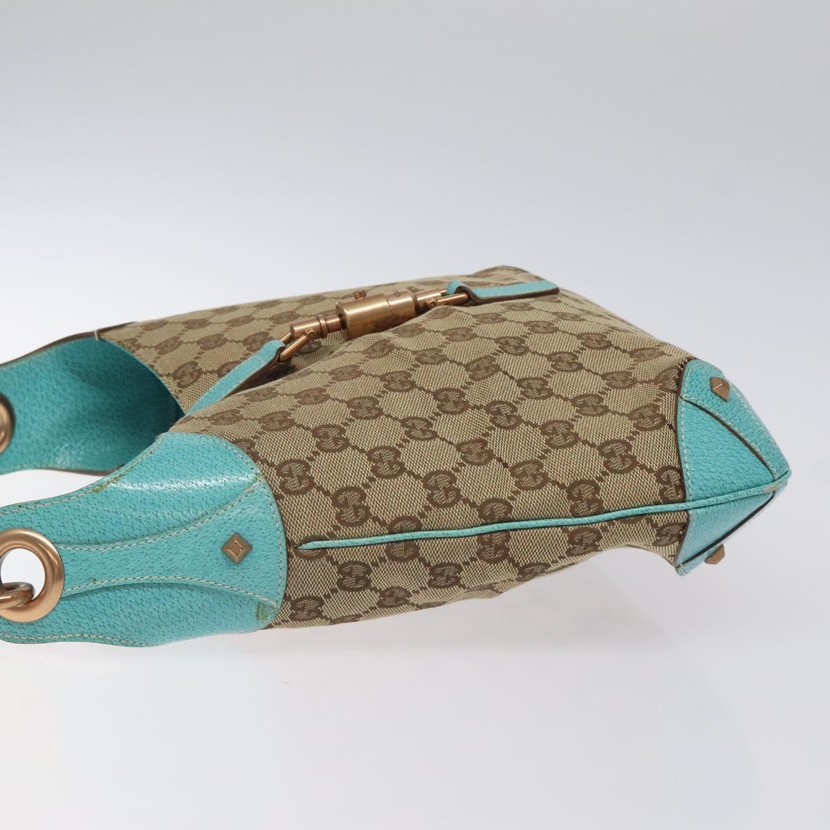 GUCCI Jackie GG Canvas Shoulder Bag Beige 120888 Auth 126565