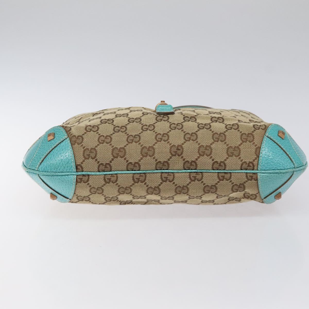 GUCCI Jackie GG Canvas Shoulder Bag Beige 120888 Auth 126565