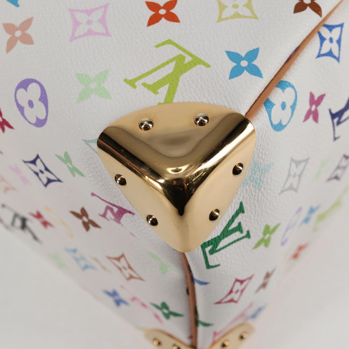 LOUIS VUITTON Monogram Multicolor Speedy 30 Hand Bag White M92643 Auth 126568V