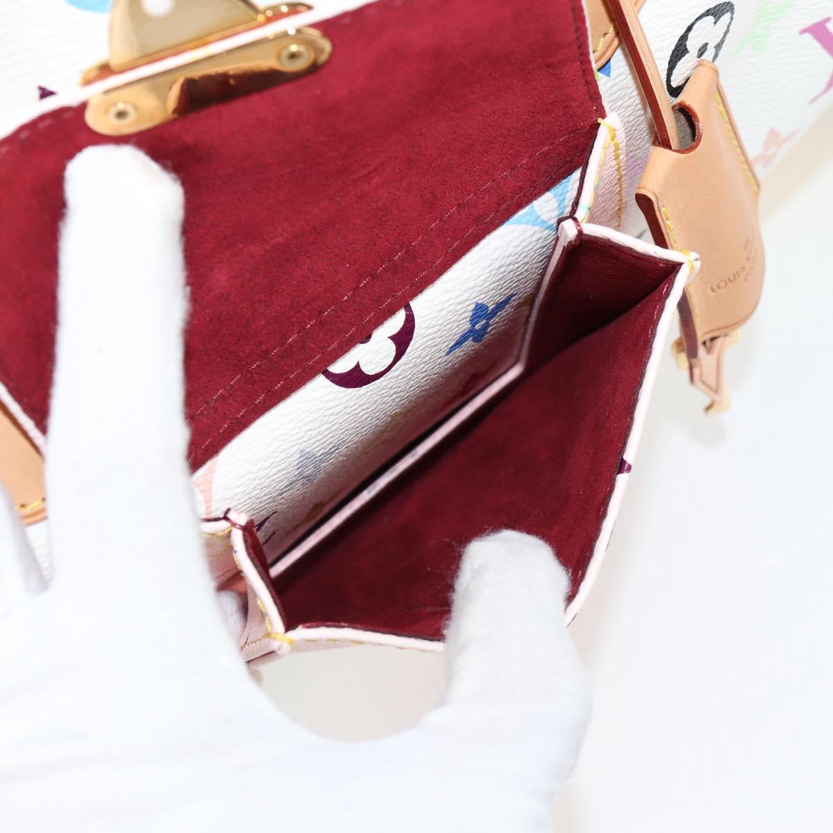 LOUIS VUITTON Monogram Multicolor Speedy 30 Hand Bag White M92643 Auth 126568V