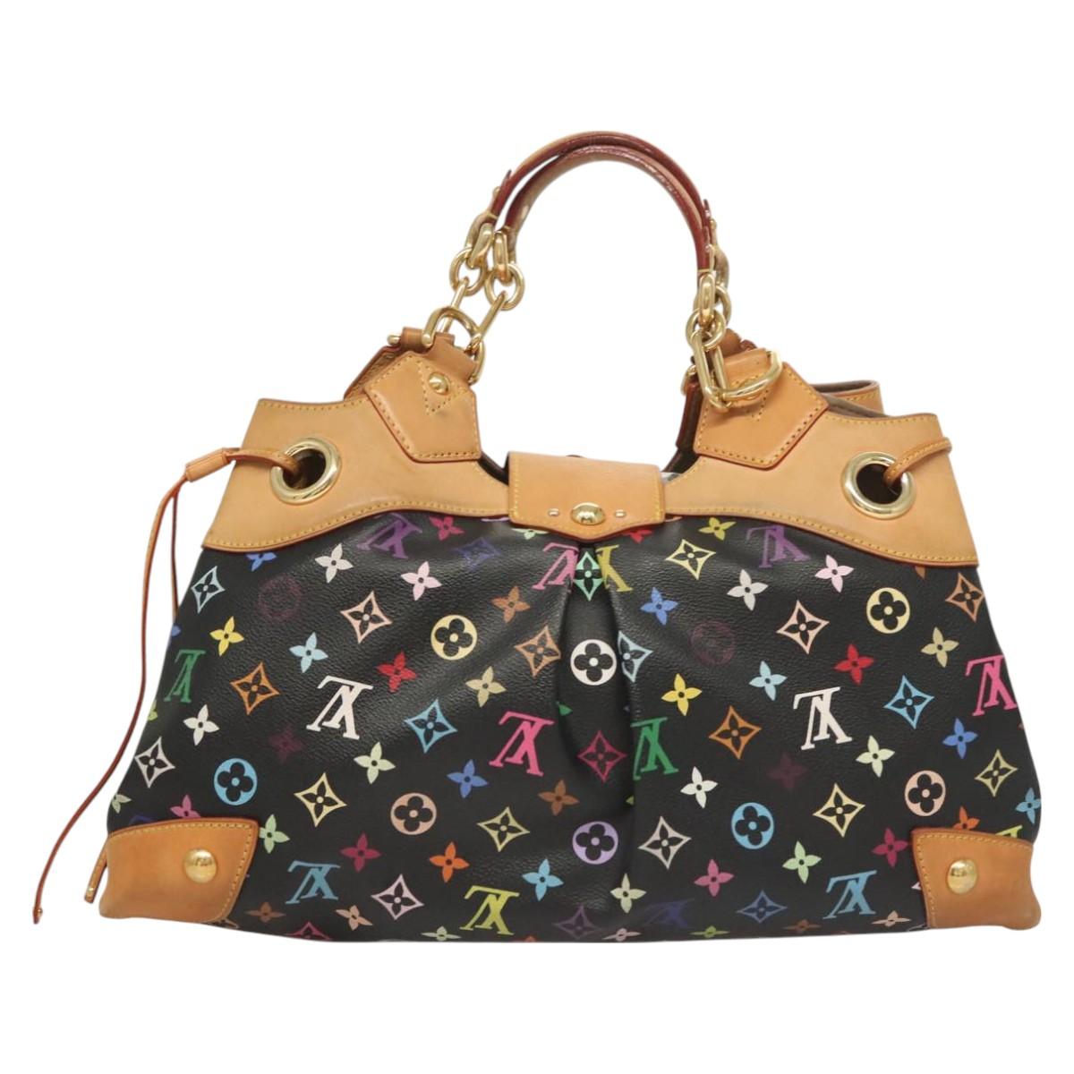 LOUIS VUITTON Monogram Multicolor Ursula Tote Bag Black M40124 LV Auth 126571