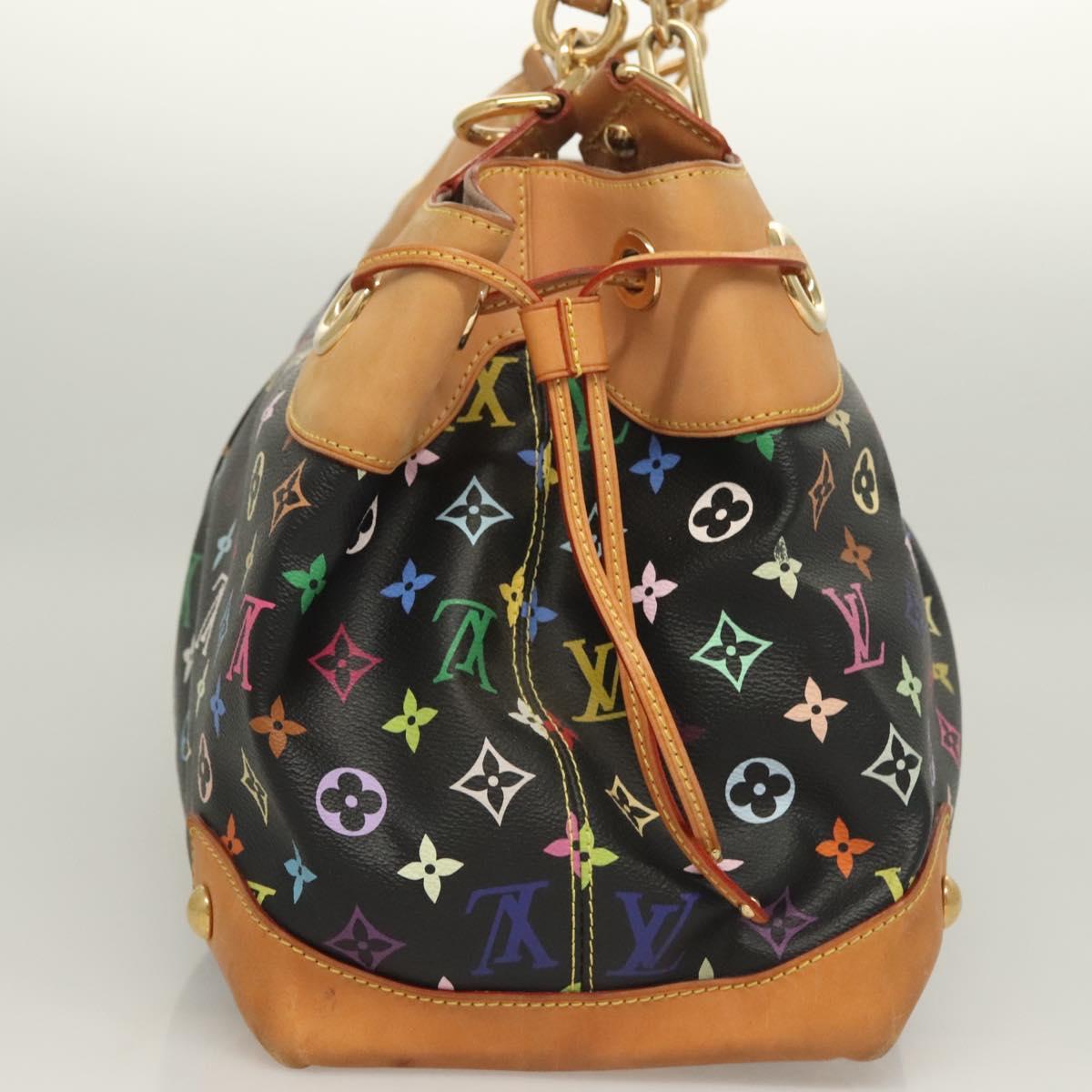 LOUIS VUITTON Monogram Multicolor Ursula Tote Bag Black M40124 LV Auth 126571