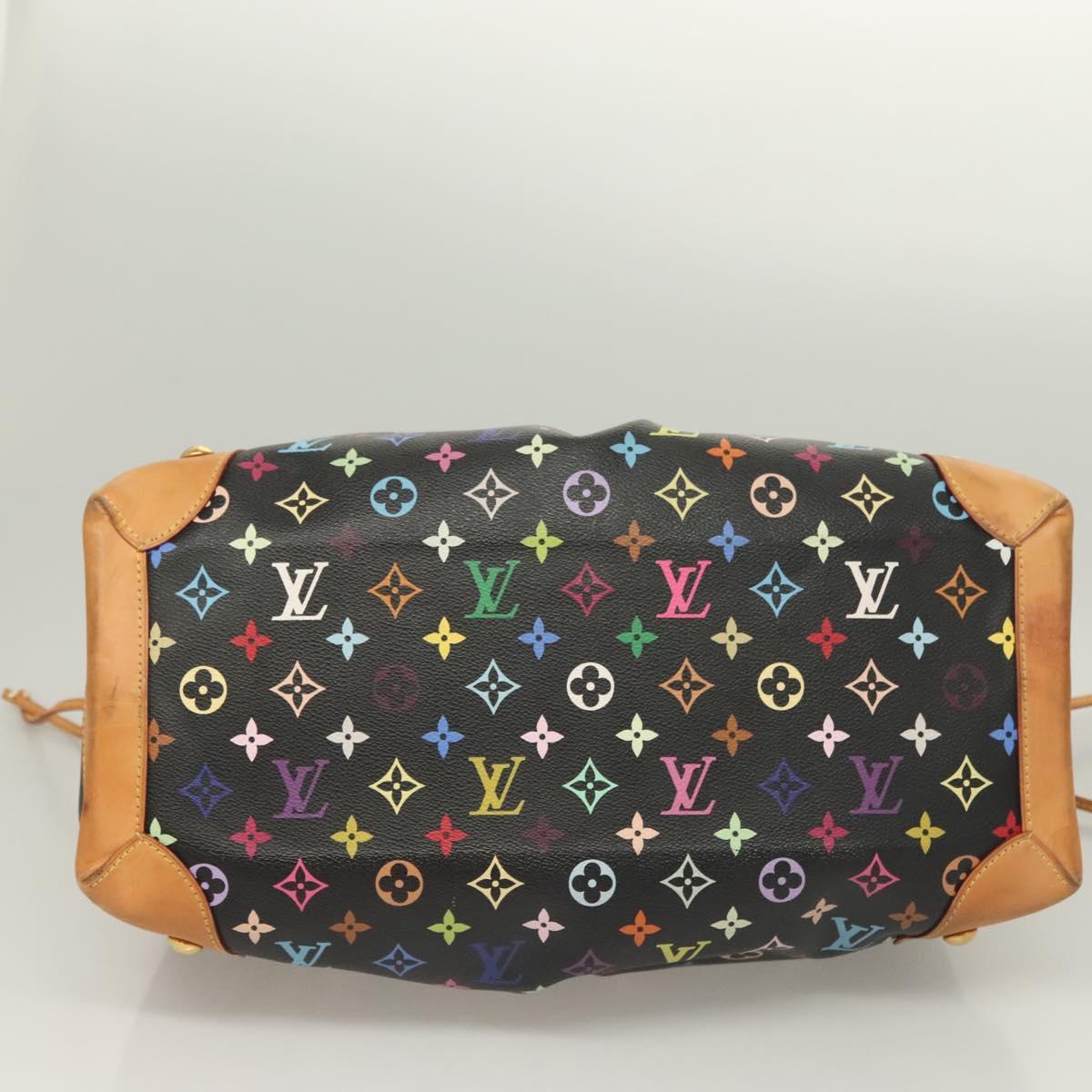 LOUIS VUITTON Monogram Multicolor Ursula Tote Bag Black M40124 LV Auth 126571