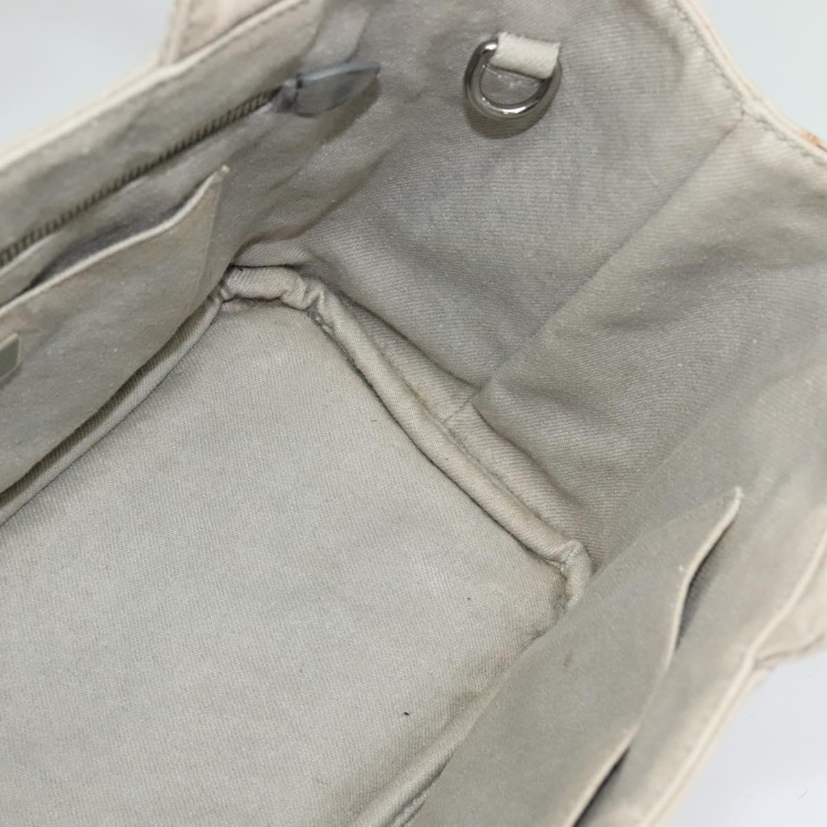 PRADA Bijoux Canapa PM Hand Bag Canvas 2way Gray Auth 126588