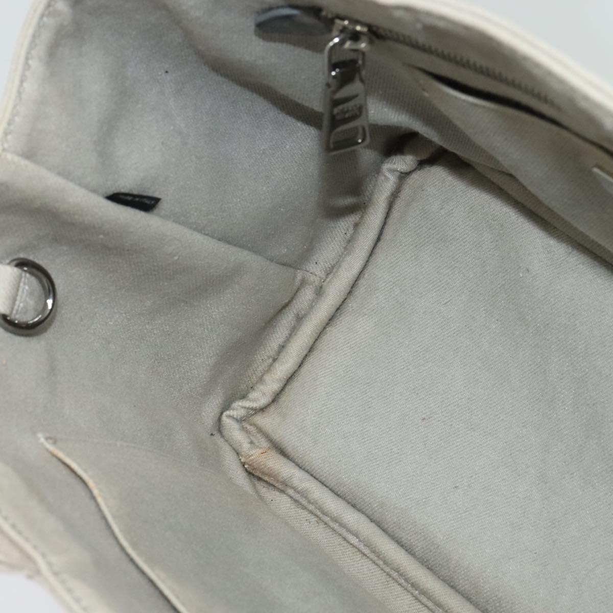 PRADA Bijoux Canapa PM Hand Bag Canvas 2way Gray Auth 126588