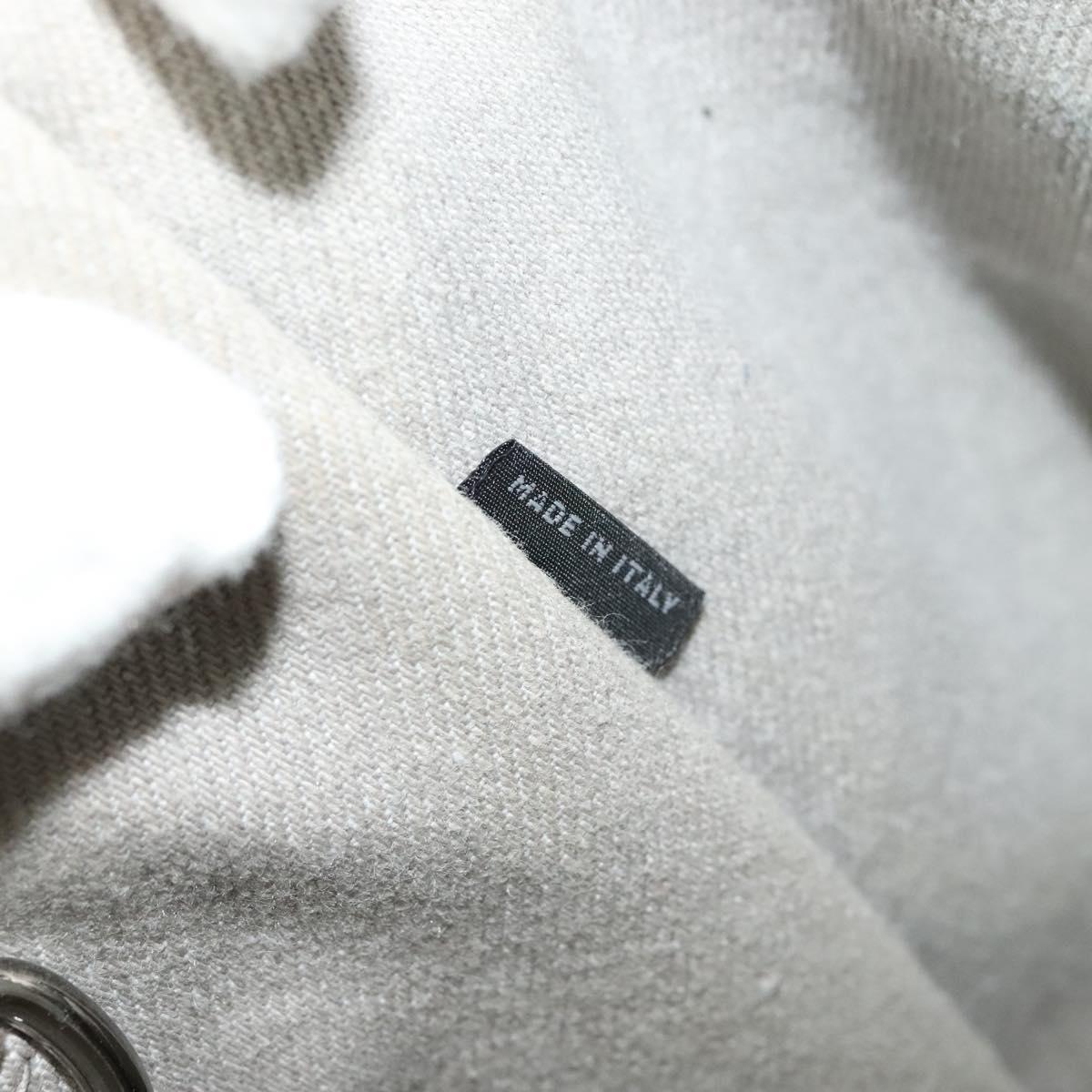 PRADA Bijoux Canapa PM Hand Bag Canvas 2way Gray Auth 126588