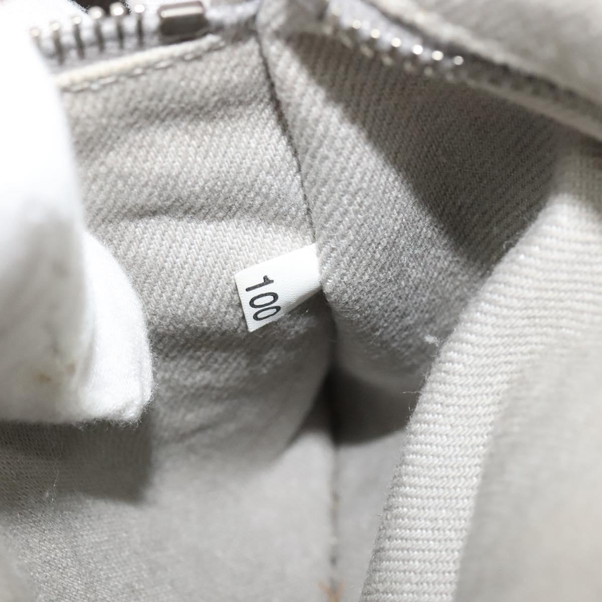 PRADA Bijoux Canapa PM Hand Bag Canvas 2way Gray Auth 126588