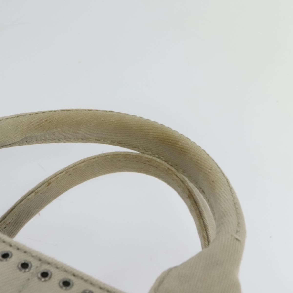 PRADA Bijoux Canapa PM Hand Bag Canvas 2way Gray Auth 126588