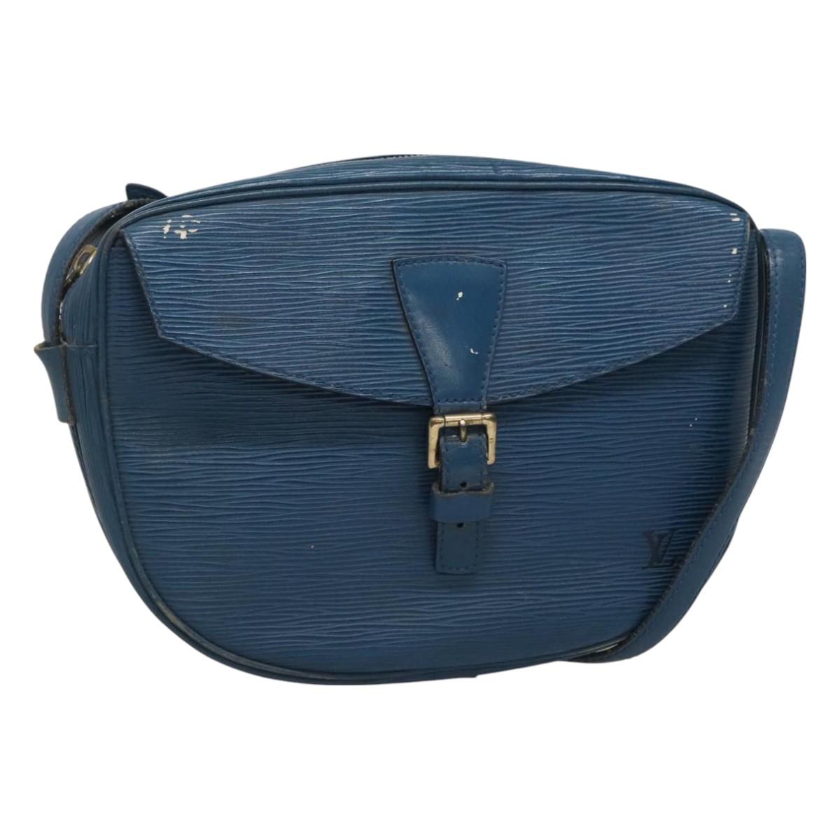 LOUIS VUITTON Epi June Feuille Shoulder Bag Blue M52155 LV Auth 126600