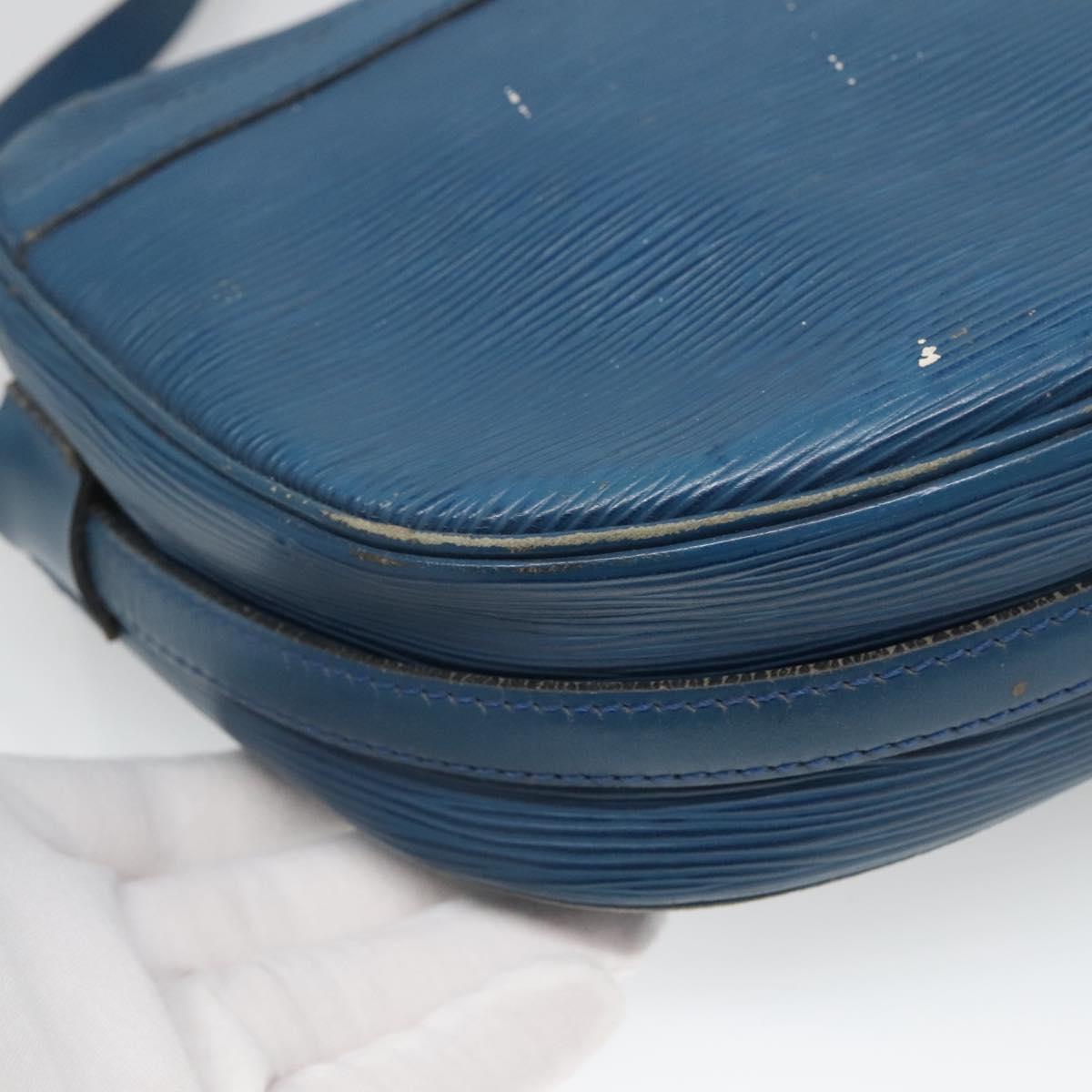 LOUIS VUITTON Epi June Feuille Shoulder Bag Blue M52155 LV Auth 126600