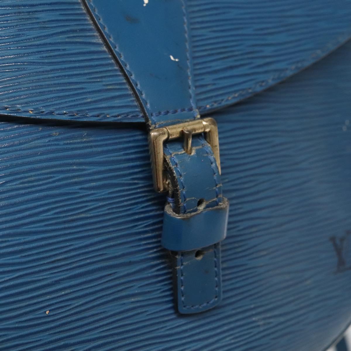 LOUIS VUITTON Epi June Feuille Shoulder Bag Blue M52155 LV Auth 126600