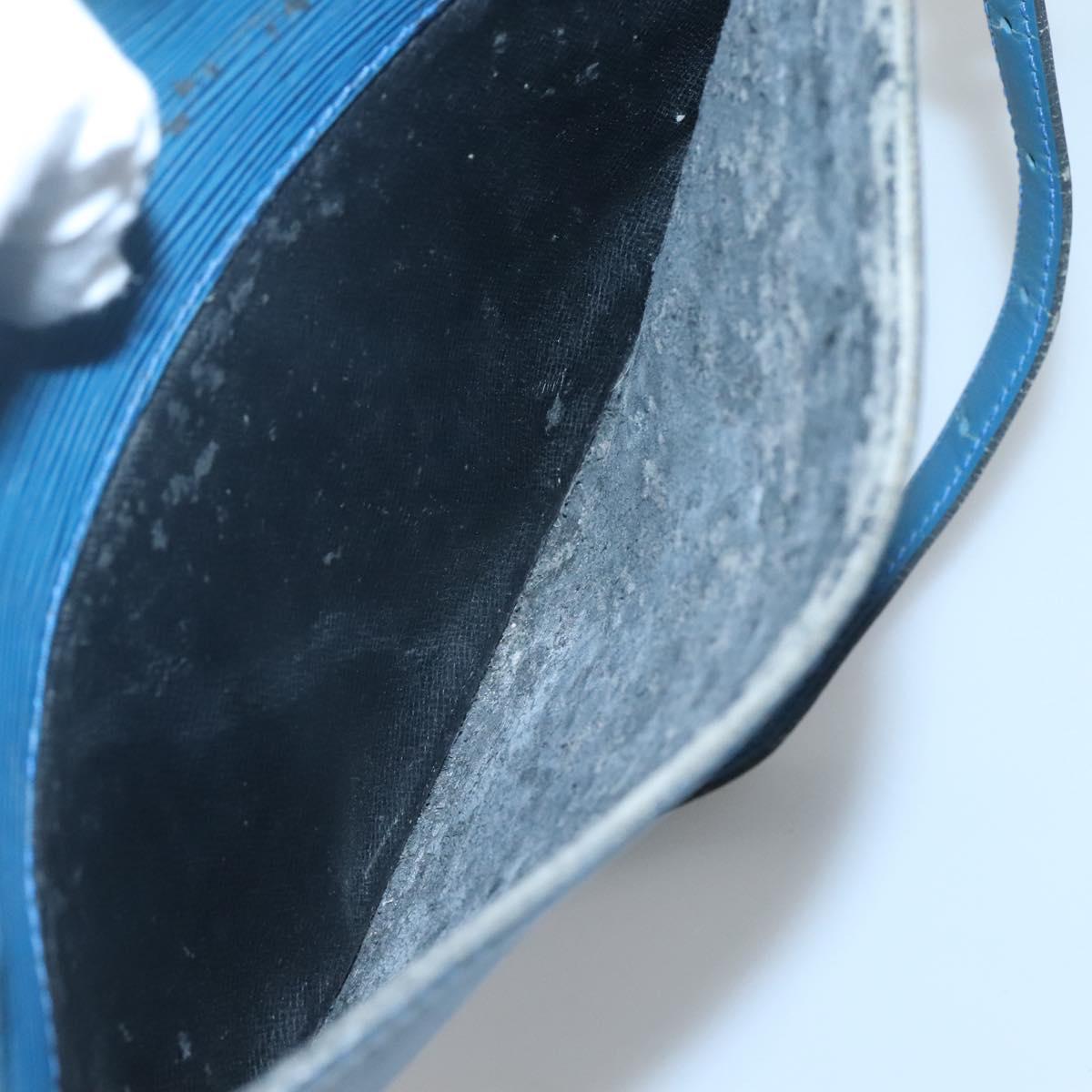 LOUIS VUITTON Epi June Feuille Shoulder Bag Blue M52155 LV Auth 126600