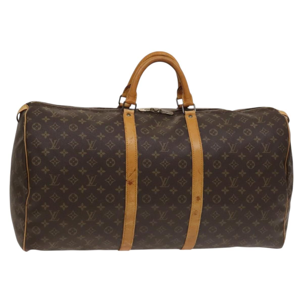 LOUIS VUITTON Monogram Keepall 60 Boston Bag M41422 LV Auth 126629