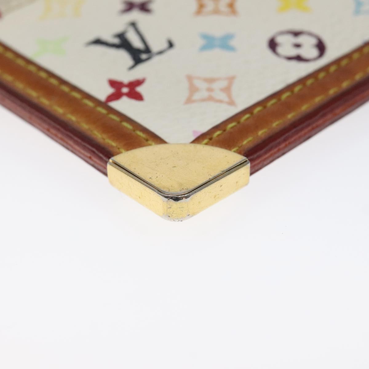 LOUIS VUITTON Monogram Multicolor Pochette Cles Purse White M92655 Auth 126643