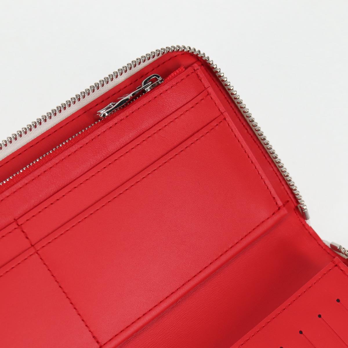 LOUIS VUITTON Damier Spray Zippy Wallet Vertical White M81403 LV Auth 126654M