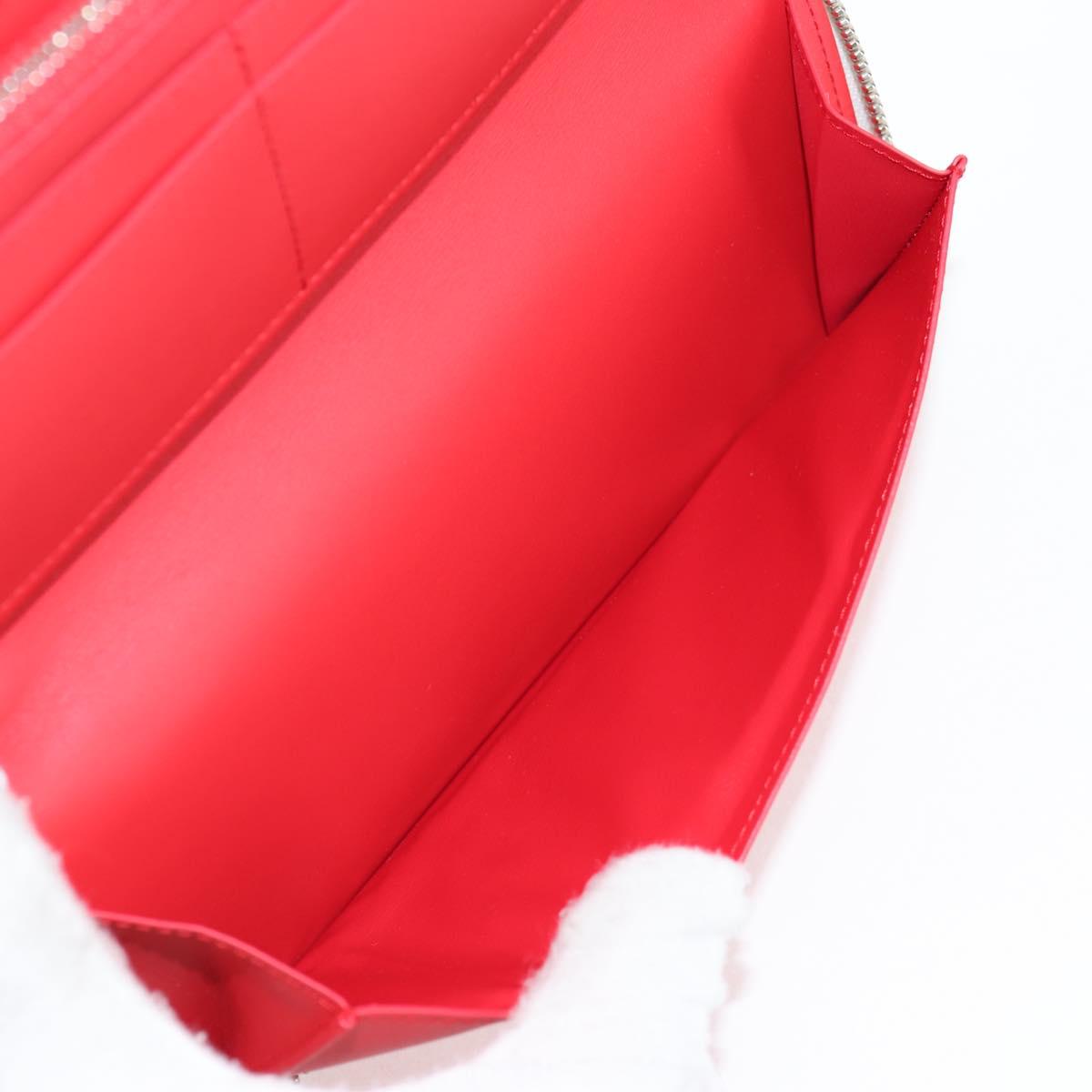 LOUIS VUITTON Damier Spray Zippy Wallet Vertical White M81403 LV Auth 126654M