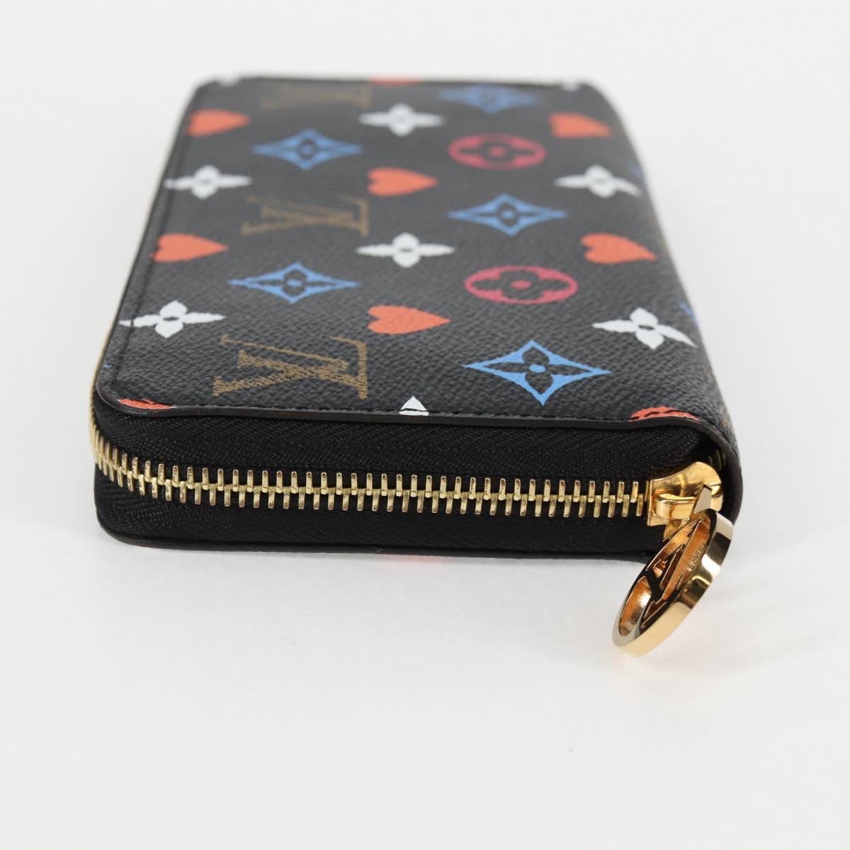 LOUIS VUITTON Monogram Game On Zippy Wallet Wallet Black M80323 LV Auth 126656M