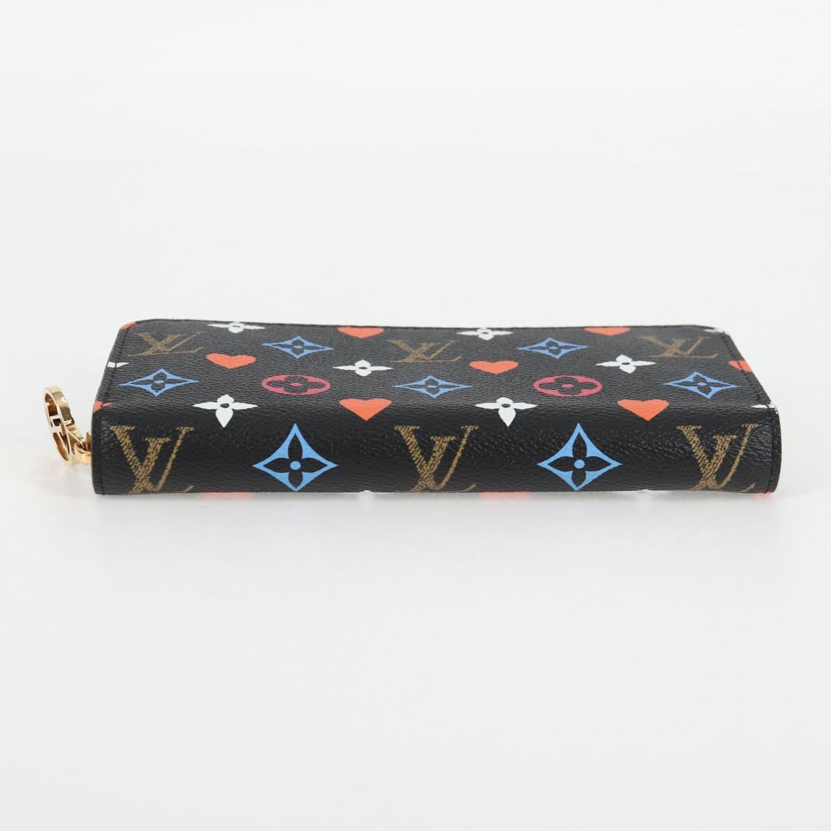 LOUIS VUITTON Monogram Game On Zippy Wallet Wallet Black M80323 LV Auth 126656M