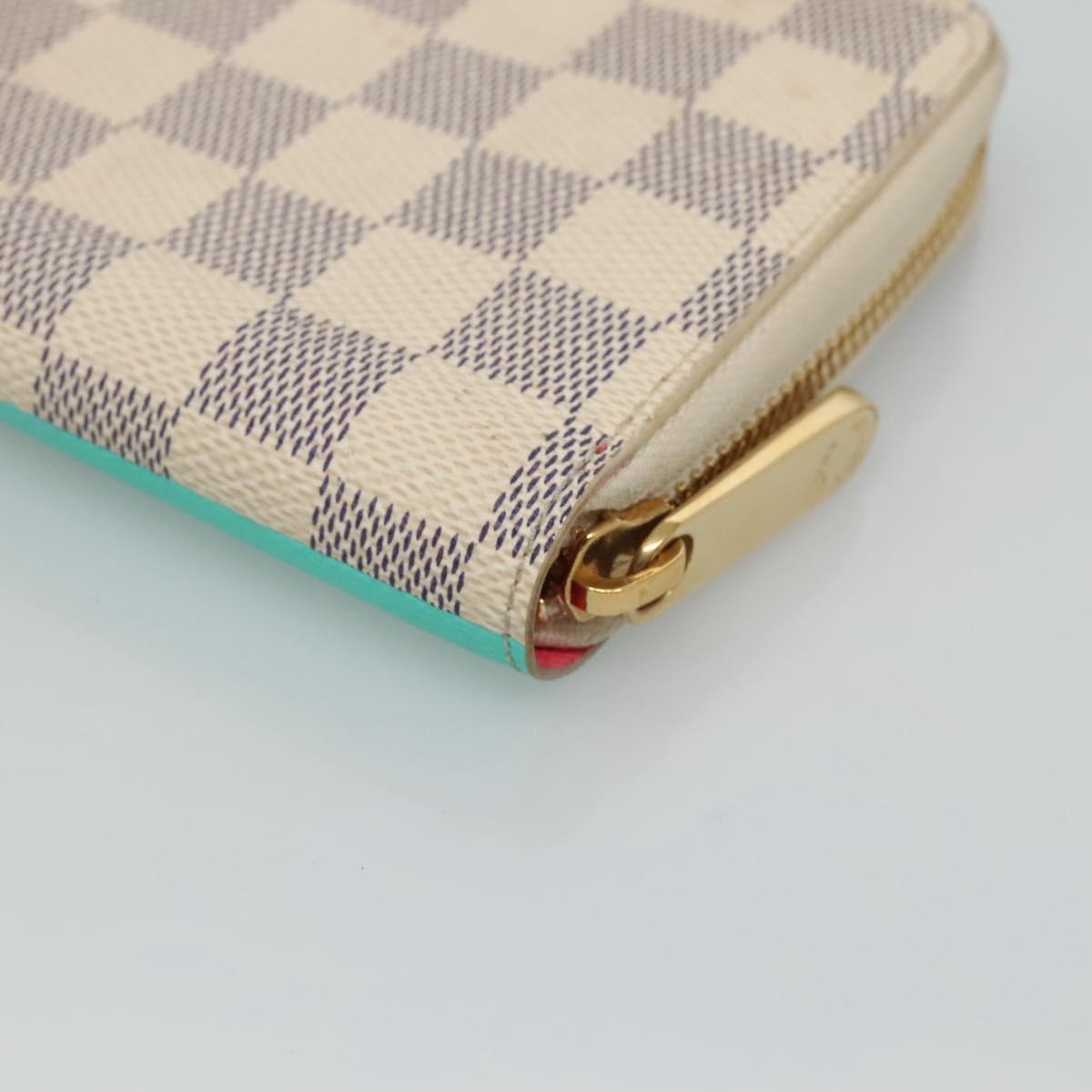 LOUIS VUITTON Damier Azur Vivienne Zippy Wallet Long Wallet N40507 Auth 126659
