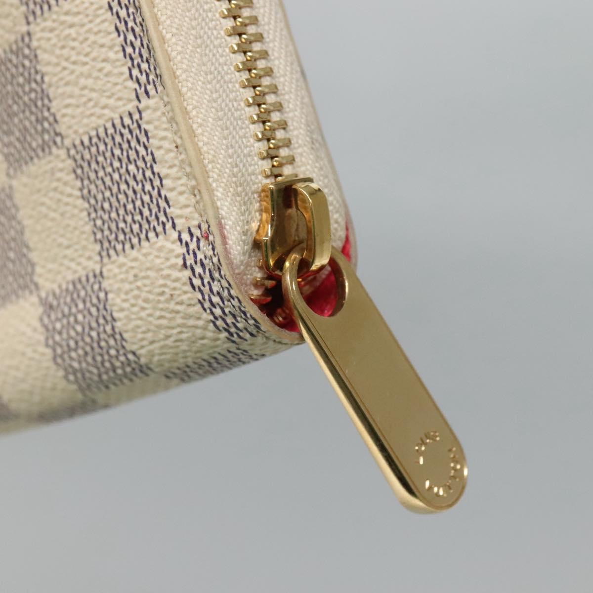 LOUIS VUITTON Damier Azur Vivienne Zippy Wallet Long Wallet N40507 Auth 126659