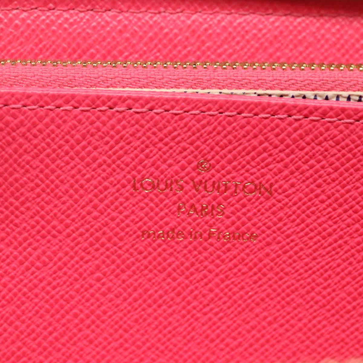 LOUIS VUITTON Damier Azur Vivienne Zippy Wallet Long Wallet N40507 Auth 126659