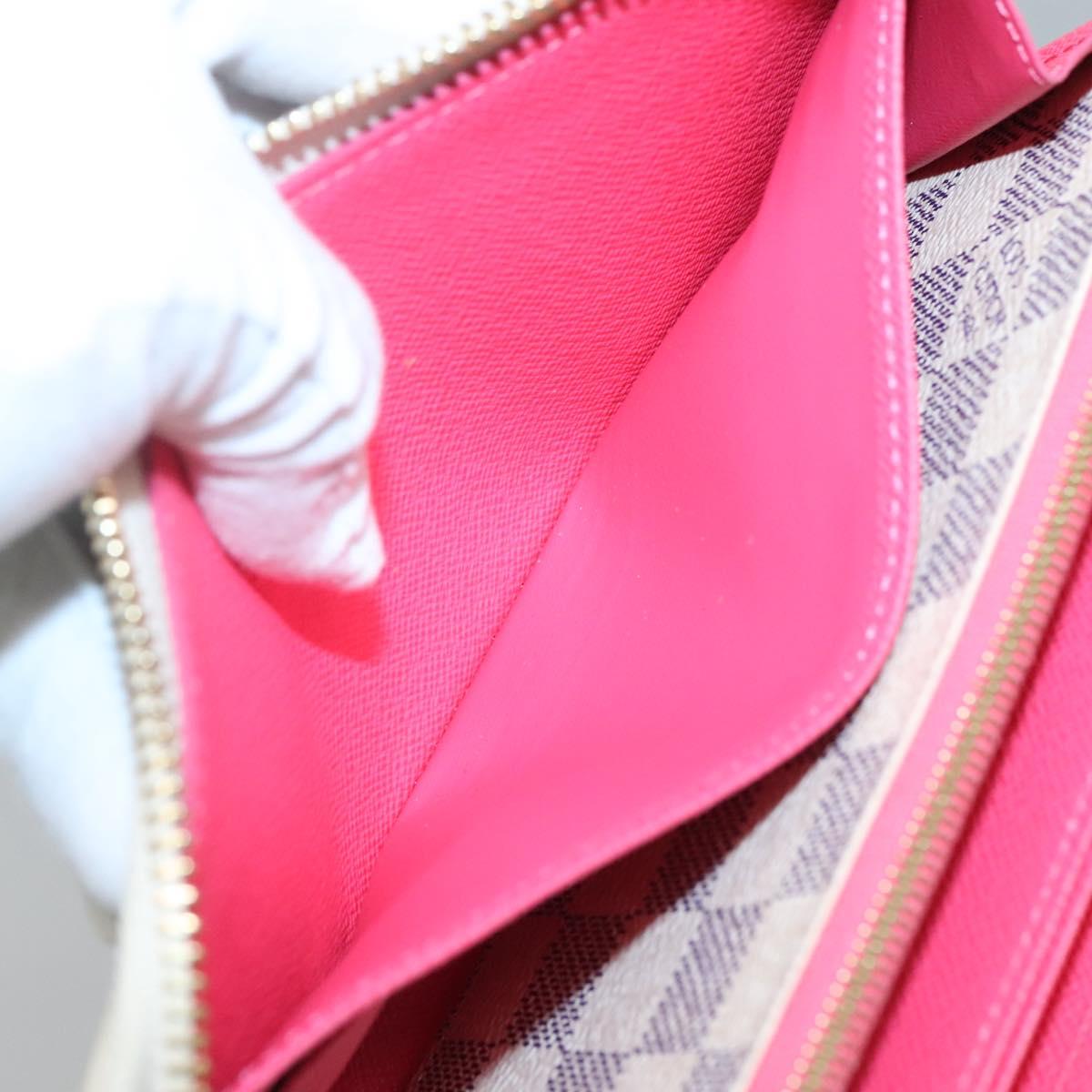 LOUIS VUITTON Damier Azur Vivienne Zippy Wallet Long Wallet N40507 Auth 126659