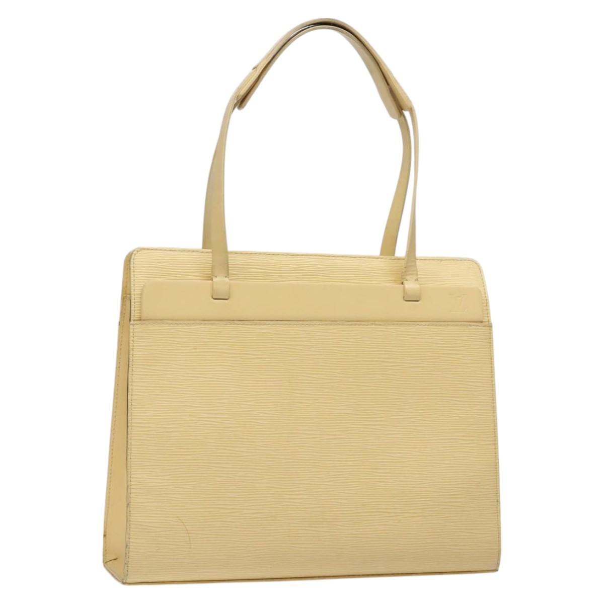 LOUIS VUITTON Epi Croisette PM Tote Bag Vanilla M5249A LV Auth 126679
