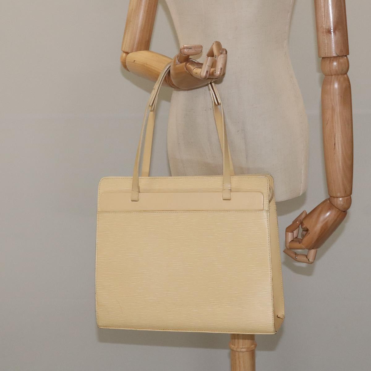 LOUIS VUITTON Epi Croisette PM Tote Bag Vanilla M5249A LV Auth 126679