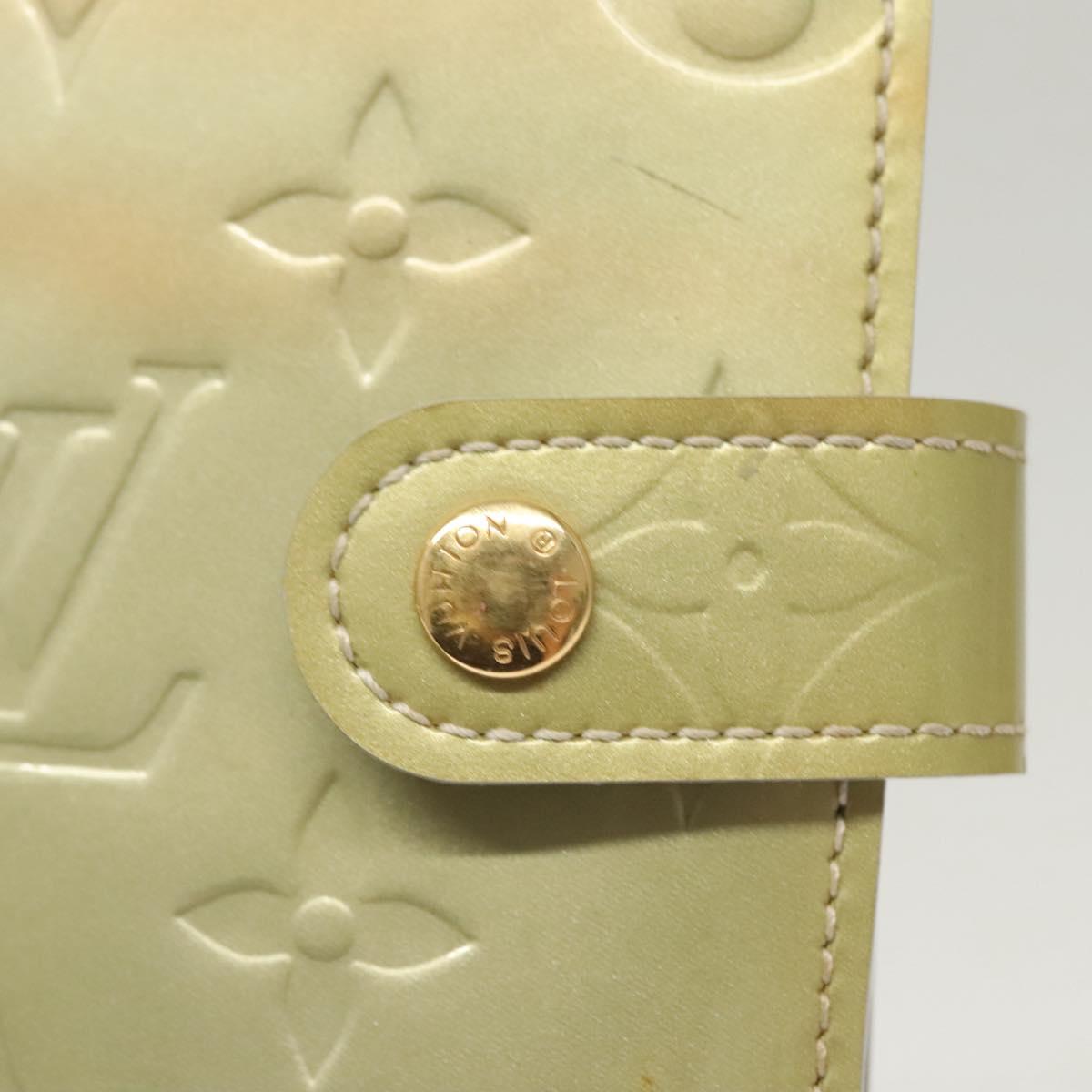 LOUIS VUITTON Vernis Agenda PM Day Planner Cover Gris R21001 LV Auth 126689