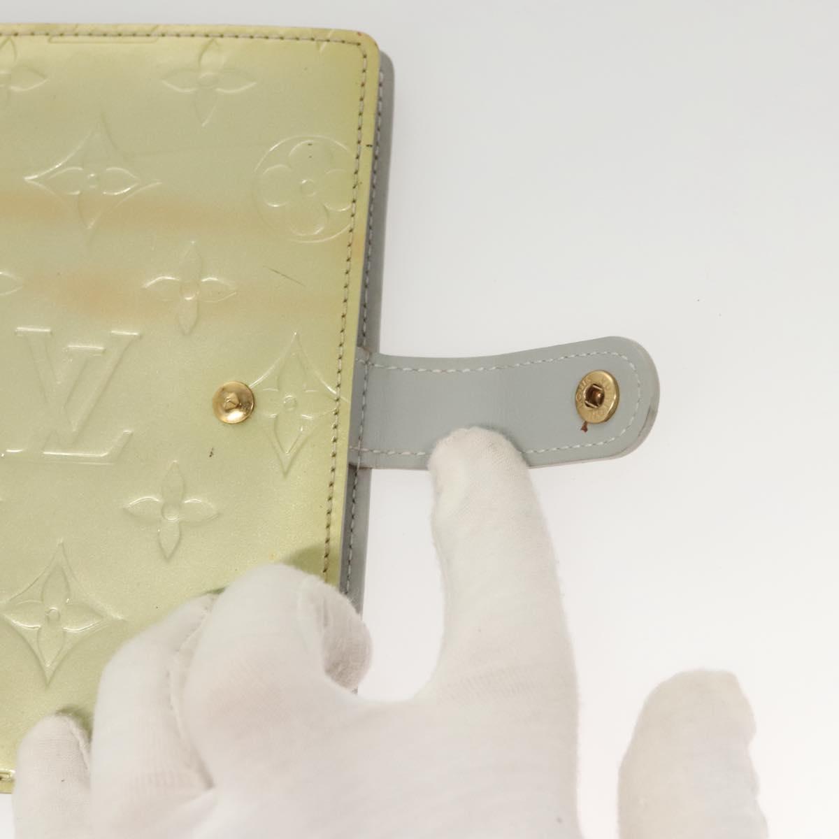 LOUIS VUITTON Vernis Agenda PM Day Planner Cover Gris R21001 LV Auth 126689