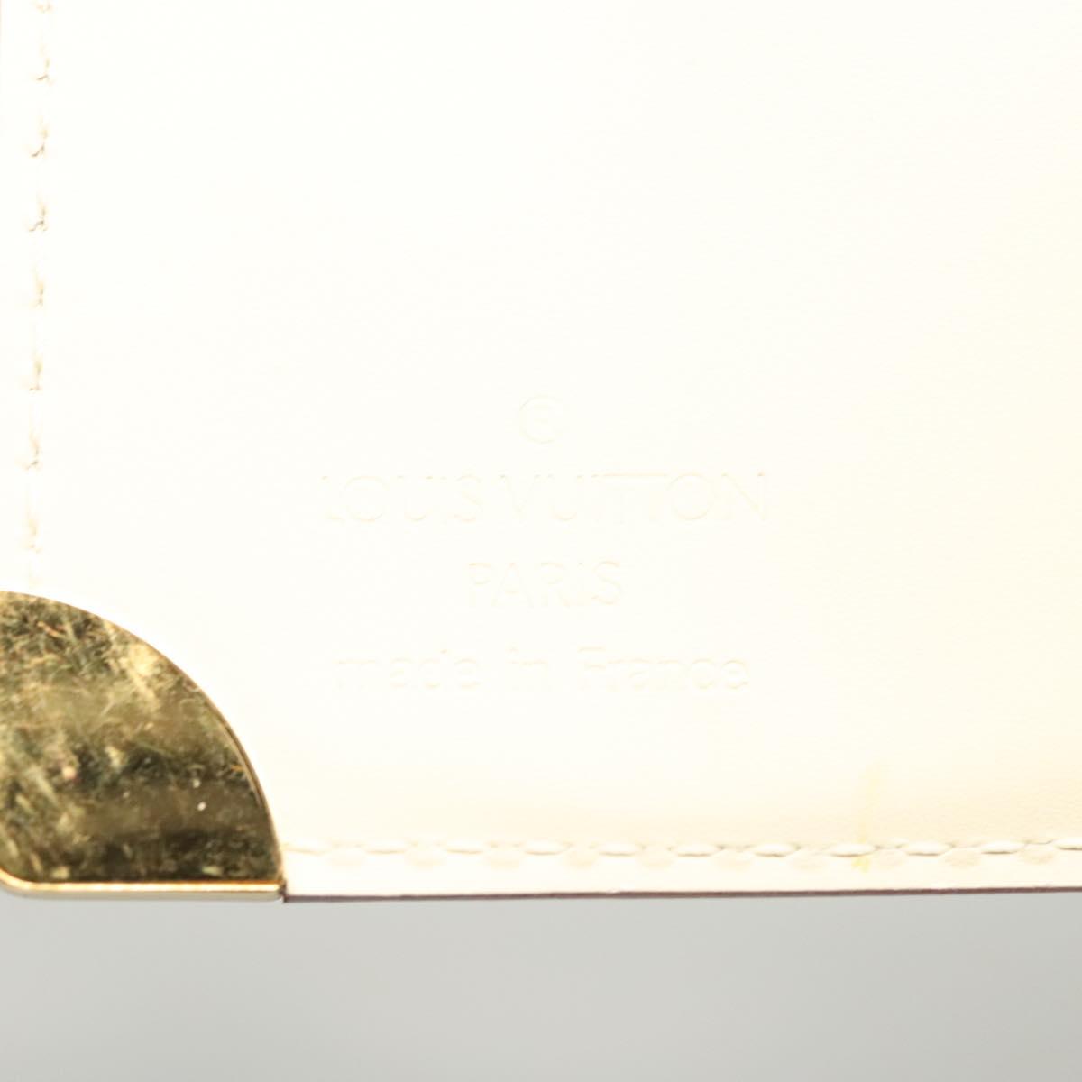 LOUIS VUITTON Suhari Compact Zip Wallet Leather Ivory M91831 LV Auth 126692