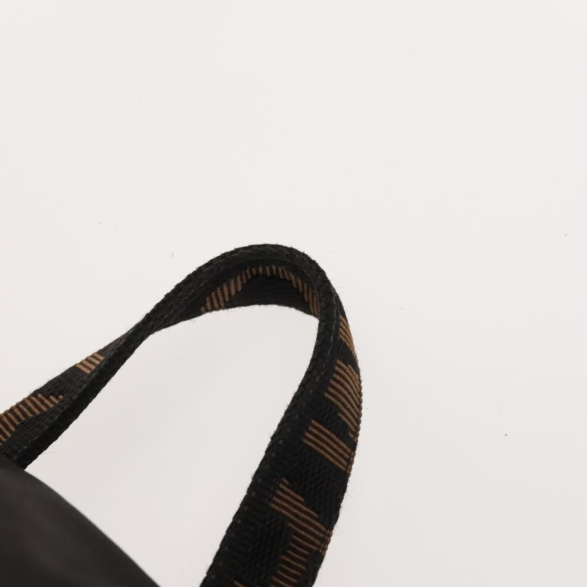 FENDI Backpack Black Silver Auth 126725