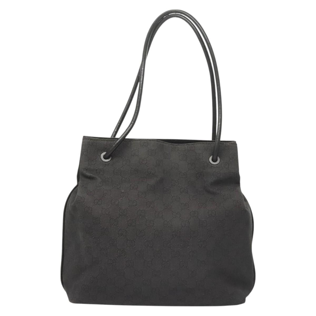 GUCCI GG Canvas Shoulder Bag Outlet Black 101341 Auth 126762