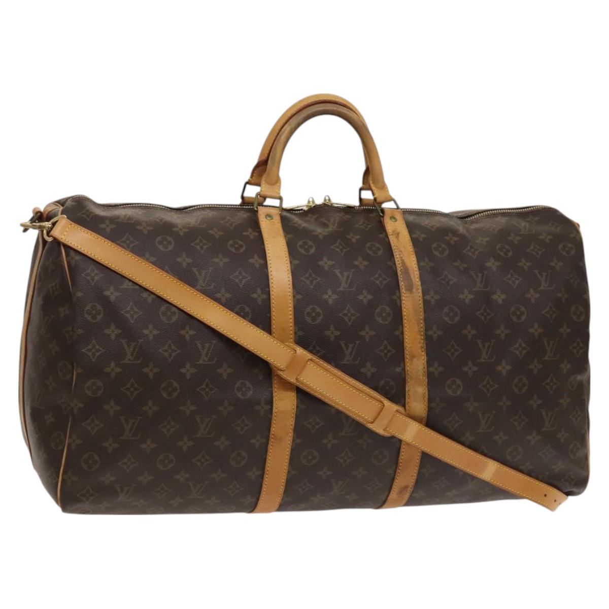 LOUIS VUITTON Monogram Keepall Bandouliere 60 Boston Bag M41412 LV Auth 126773